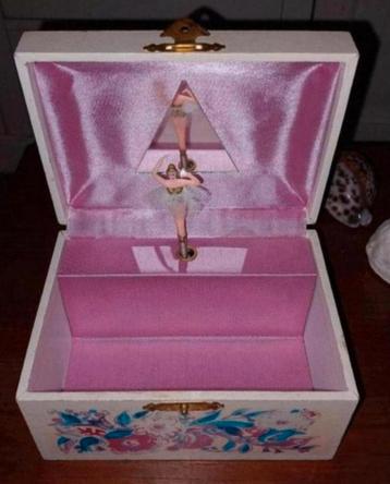 Vintage Ballerina Muziekdoosje Hout - Jaren 50 beschikbaar voor biedingen