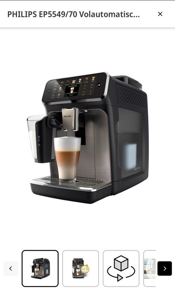 Philips EP5549/70 Volautomaat Espressomachine Zwart, Witgoed en Apparatuur, Koffiezetapparaten, Zo goed als nieuw, Koffiebonen
