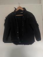 Zara spijkerjasje met franjes - Stoer en stijlvol!, Ophalen of Verzenden, Zo goed als nieuw, Maat 34 (XS) of kleiner, Zwart