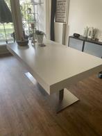Prachtige witte tafel, Huis en Inrichting, Tafels | Eettafels, Ophalen, 200 cm of meer, 50 tot 100 cm, Zo goed als nieuw