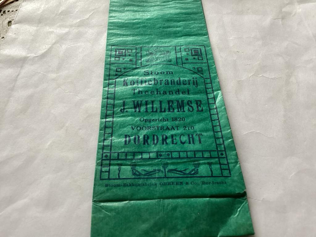 Dordrecht Oude J. Willemse Theehandel Verpakking, Verzamelen, Ophalen of Verzenden, Gebruikt, Verpakking