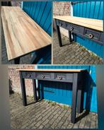 NIEUW sidetable recycled wood mat zwart, Huis en Inrichting, Tafels | Sidetables, Ophalen, 100 tot 150 cm, Nieuw, 25 tot 50 cm