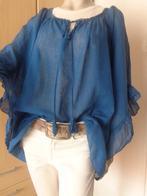 Bohemian style blauwe wijde tuniek maat L, Kleding | Dames, Verzenden, Gedragen, Maat 42/44 (L), Blauw
