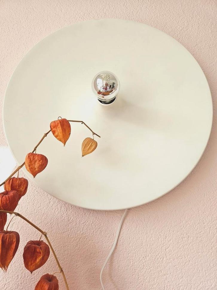 Vintage design 79s XL Charlotte Perriand Disc wandlamp, Huis en Inrichting, Lampen | Wandlampen, Gebruikt, Metaal, Ophalen of Verzenden