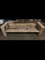 Houten bank van pallets, Huis en Inrichting, Gebruikt, 75 tot 100 cm, Ophalen of Verzenden, Rechte bank