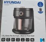 Hyundai Airfryer met glazen pot – 3.5 Liter - 1400 Watt, Caravans en Kamperen, Ophalen of Verzenden, Nieuw