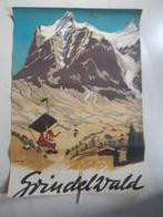 Poster voor Grindelwald echt oud, Ophalen of Verzenden, A1 t/m A3, Reclame, Rechthoekig Staand