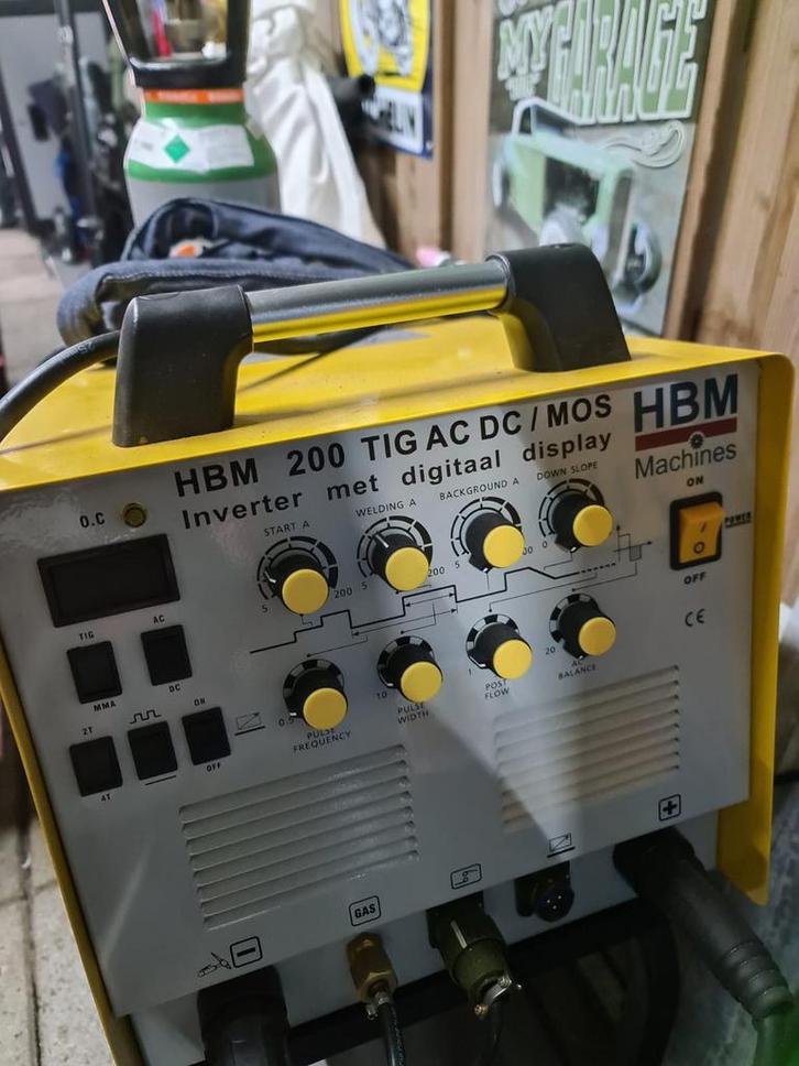 Lasapparaat hbm tig, Doe-het-zelf en Verbouw, Gereedschap | Lasapparaten, Zo goed als nieuw, Tig, 150 tot 250 ampère, Ophalen