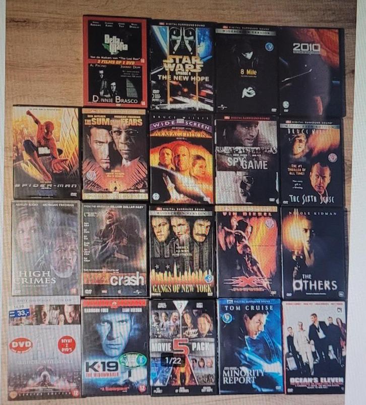 19 actie dvd Films, Cd's en Dvd's, Dvd's | Actie, Zo goed als nieuw, Overige genres, Alle leeftijden, Ophalen of Verzenden