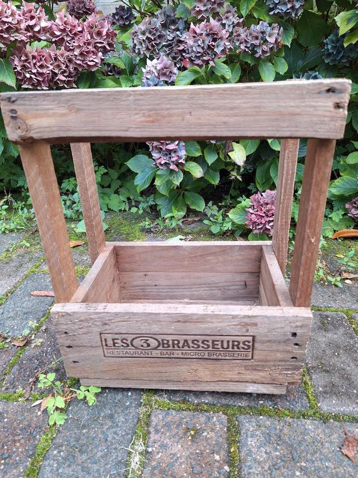 Vintage Frans Flessenkratje - Les 3 Brasseurs, Antiek en Kunst, Curiosa en Brocante, Ophalen of Verzenden