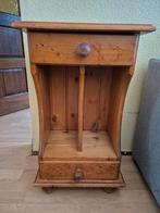 Houten Kastje met Lade en Open Vak, Ophalen, Gebruikt, Minder dan 45 cm, 55 tot 70 cm