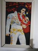 Elvis Presley schilderij op doek,met hardhouten lijst, Poster, Artwork of Schilderij, Zo goed als nieuw, Ophalen