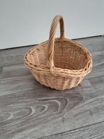 Rieten mand met hengsel, Ophalen, Mand, Zo goed als nieuw, Riet