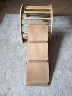 Houten klimrek met glijbaan / klim plank, Kinderen en Baby's, Speelgoed | Houten speelgoed, Ophalen, Zo goed als nieuw