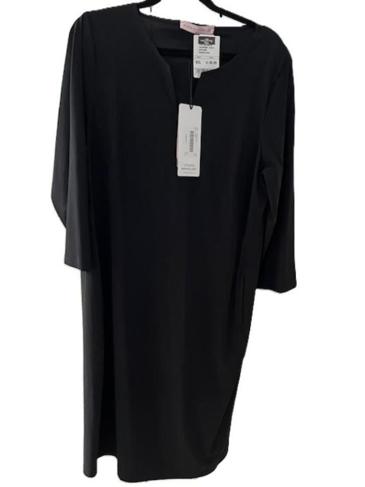 NIEUW Studio Anneloes Simplicity jurk XXL 91299 9000 black  , Kleding | Dames, Jurken, Nieuw, Maat 42/44 (L), Zwart, Onder de knie