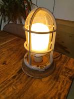 Vintage scheeps lampen met een stalen kooi, Ophalen of Verzenden, Zo goed als nieuw, Minder dan 50 cm