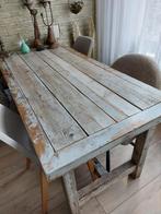 Mooien steiger houten eet tafel, Ophalen of Verzenden, Zo goed als nieuw