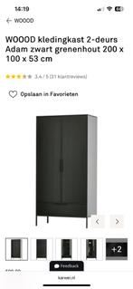 Mooie kwaliteit 2 stuks Woood kledingkasten zwart, Ophalen of Verzenden, Zo goed als nieuw, 50 tot 75 cm, 200 cm of meer
