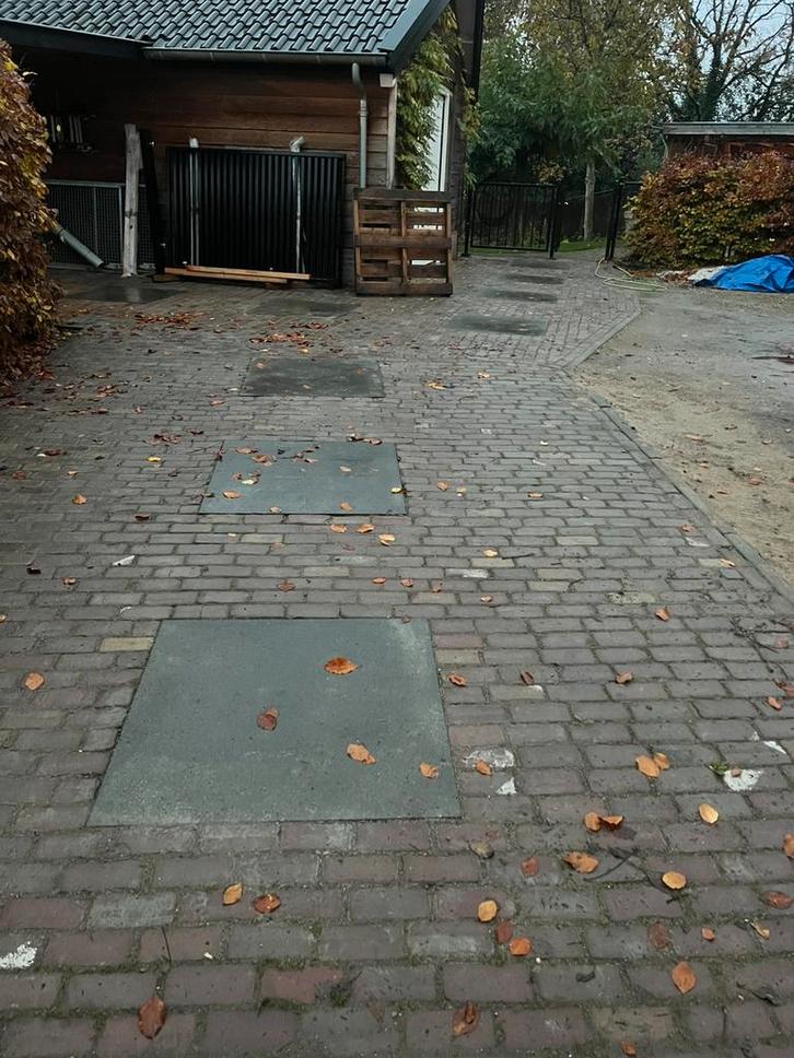 Schellevis 100x100x5 antraciet 10 stuks, Tuin en Terras, Tegels en Klinkers, Zo goed als nieuw, Terrastegels, Beton, Ophalen of Verzenden