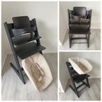 Stokke Tripp Trapp zwart met babyset en newbornset, Ophalen of Verzenden, Zo goed als nieuw, Stokke Tripp Trapp, Stoelverkleiner