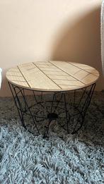 Salontafel rond met opbergruimte, Huis en Inrichting, Ophalen, Zo goed als nieuw, Rechthoekig, Minder dan 50 cm