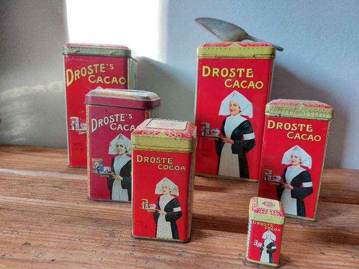 Partij Droste Cacao Blikken, Verzamelen, Blikken, Gebruikt, Overige, Droste, Ophalen of Verzenden