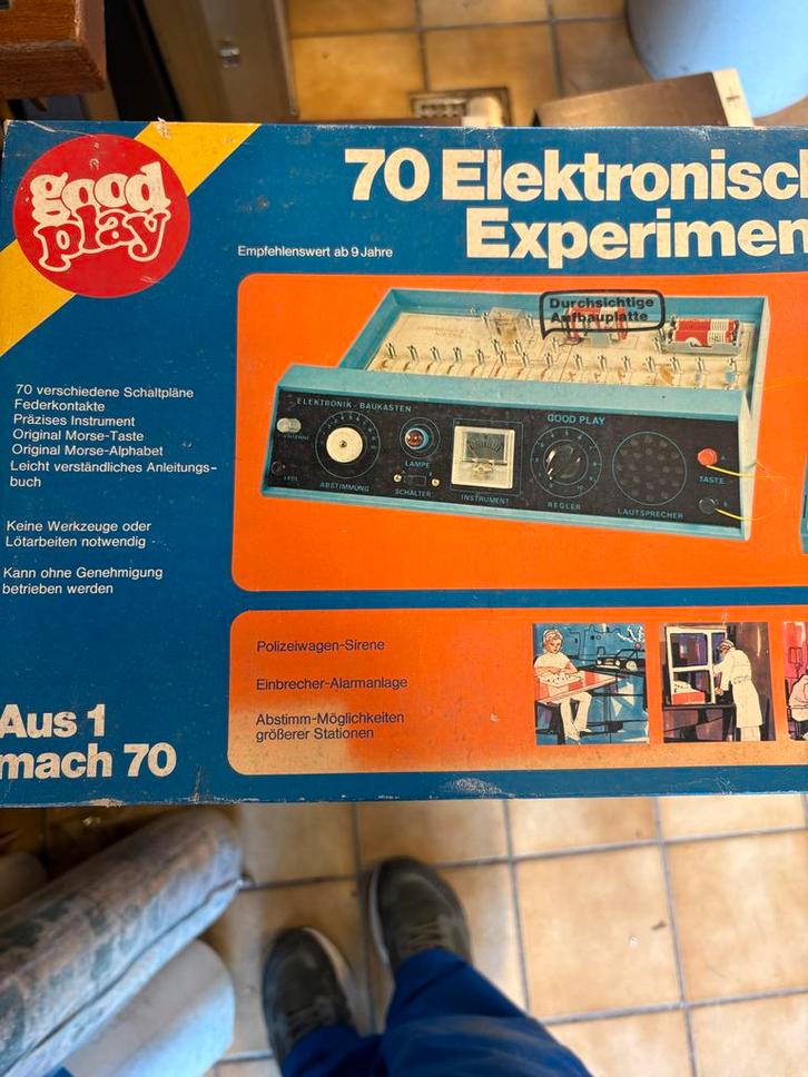 Vintage Good Play Elektronisch Experimenteerdoos, Hobby en Vrije tijd, Modelbouw | Auto's en Voertuigen, Gebruikt, Overige typen