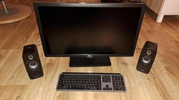 DELL 27 inch Monitor met Draadloos toetsenbord en speakers beschikbaar voor biedingen