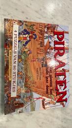 4 puzzels van 80 stukjes piraten, Ophalen of Verzenden, Meer dan 50 stukjes, Gebruikt, 6 jaar of ouder