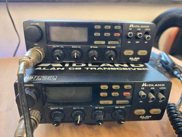 2x Midland Alan 48 Plus E40 CB Radio's beschikbaar voor biedingen