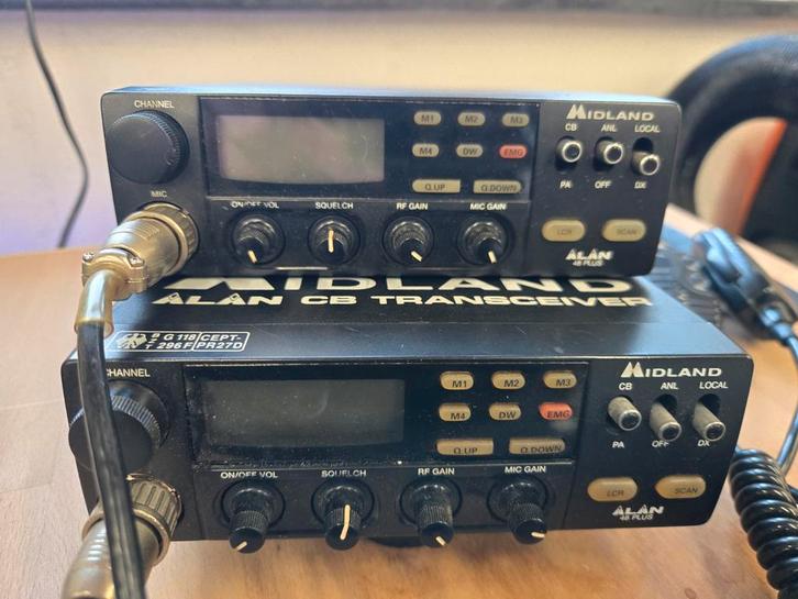 2x Midland Alan 48 Plus E40 CB Radio's, Telecommunicatie, Zenders en Ontvangers, Gebruikt, Ophalen of Verzenden