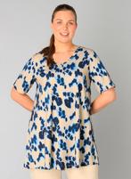 Beige/blauw A-lijn tuniek van Yesta Maat 54/56 nu €25,-, Kleding | Dames, Blauw, Blouse of Tuniek, Nieuw, Ophalen of Verzenden