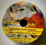 Zwart lint; organzalint, organza ribbon, band; 3 mm breed, Hobby en Vrije tijd, Naaien en Fournituren, Ophalen of Verzenden, Zo goed als nieuw