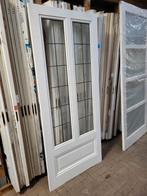 98x231cm binnendeur schuifdeur stomp incl glas in lood, Ophalen, 80 tot 100 cm, 215 cm of meer, Binnendeur