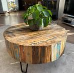 salontafel, Huis en Inrichting, Tafels | Salontafels, Ophalen, Gebruikt, 50 tot 100 cm, Rond