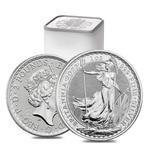 25 stuks 1 ounce zilveren Britannia, Ophalen of Verzenden, Zilver