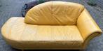 Chaise Lounge bank van leer, Ophalen, 150 tot 200 cm, Driepersoons, Zo goed als nieuw