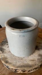 Mooie oude Franse grespot 2 L grijs, Antiek en Kunst, Curiosa en Brocante, Ophalen of Verzenden