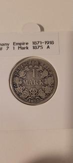 1875A Duitsland 1 Mark - Zilver, Ophalen of Verzenden, Duitsland, Losse munt, Zilver