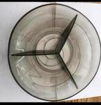 Art Deco, 3 vaksschaal,Asymmetrische Lijnen 25 cm , Vintage, Ophalen of Verzenden, Zo goed als nieuw, Rond, Glas