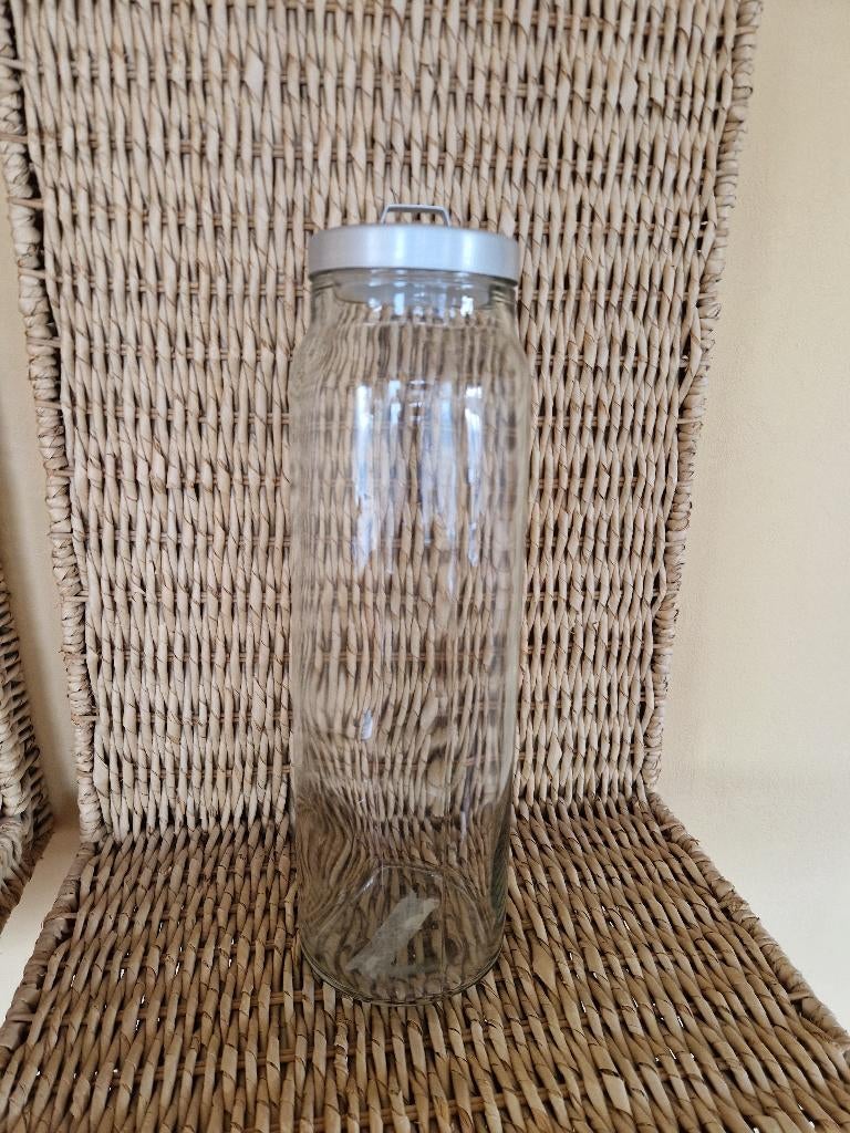 Een glazen spagetti voorraadbus, Ophalen of Verzenden, Glas, Pot, Bus of Blik