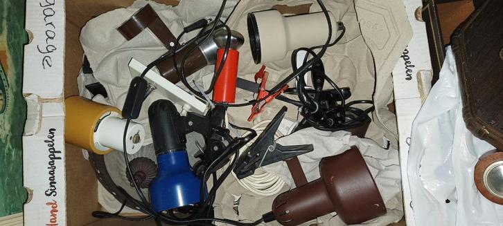 vintage wandspot - plafondspot- klemspot - e.v.a. soorten, Huis en Inrichting, Lampen | Spots, Zo goed als nieuw, Plafondspot of Wandspot