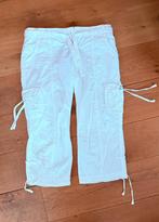 Vlotte witte halflange katoenen zomerbroek, maat M, Maat 38/40 (M), Wit, Ophalen of Verzenden, Zo goed als nieuw