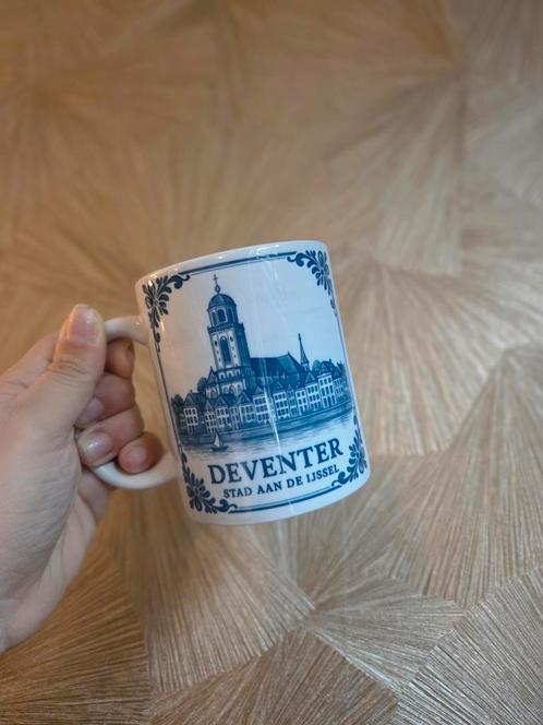 Delftsblauw Deventer mok, Huis en Inrichting, Keuken | Servies, Zo goed als nieuw, Kop(pen) en/of Schotel(s), Overige stijlen