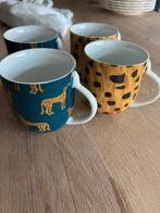 Fabienne Chapot Mokken - Panterprint - Set van 4, Huis en Inrichting, Ophalen, Keramiek, Zo goed als nieuw, Overige stijlen