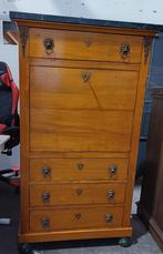 Antieke Empire secretaire bureau met klep en lades, Antiek en Kunst, Antiek | Meubels | Kasten, Ophalen