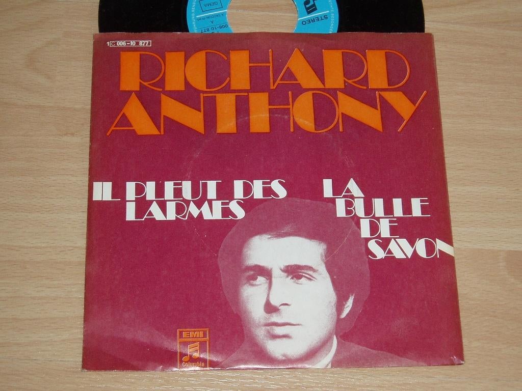 single Richard Anthony Il pleut des larmes La bulle de savon, Verzenden, Gebruikt