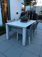 Life outdoor living diningset caribean, vier stoelen + tafel, Tuin en Terras, 4 zitplaatsen, Eettafel, Teakhout, Ophalen of Verzenden