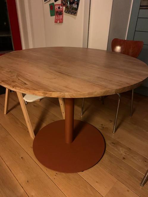 Prachtige teakhouten eettafel, Huis en Inrichting, Tafels | Eettafels, Zo goed als nieuw, 100 tot 150 cm, Vier personen, Rond
