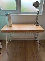 IKEA LILLÅSEN Bureau, bamboe, 102x49 cm - gebruikssporen, Huis en Inrichting, Bureaus, Ophalen, Zo goed als nieuw